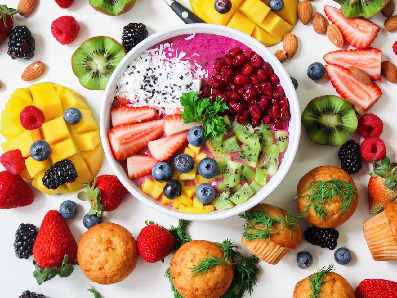 assorted fruits on a bowl